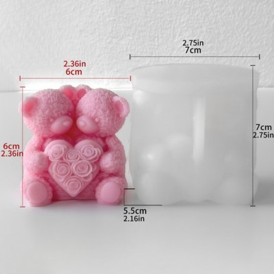 Silikonski kalup za svijeće - Medo V